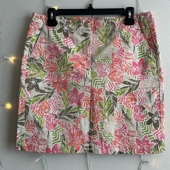 J Jill Tropical Printed Skirt - Picture 1 of 4
